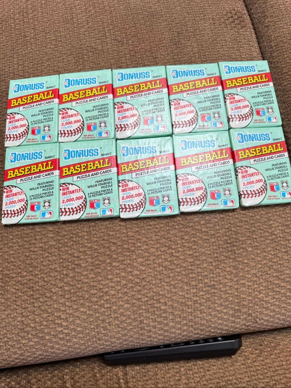 1991 Donruss Baseball Series 2 Lot of 10 Unopened Wax Packs Factory Sealed MLB